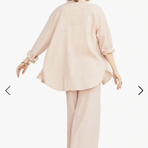 Hatch Maternity Pink Gauze Boyfriend button down - Picture 3 of 3